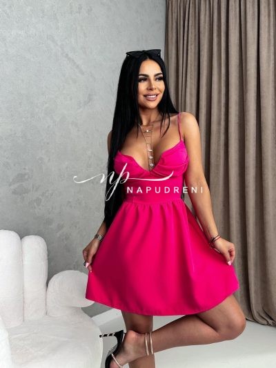Дамска рокля "Passion" в цикламен цвят – код 7275