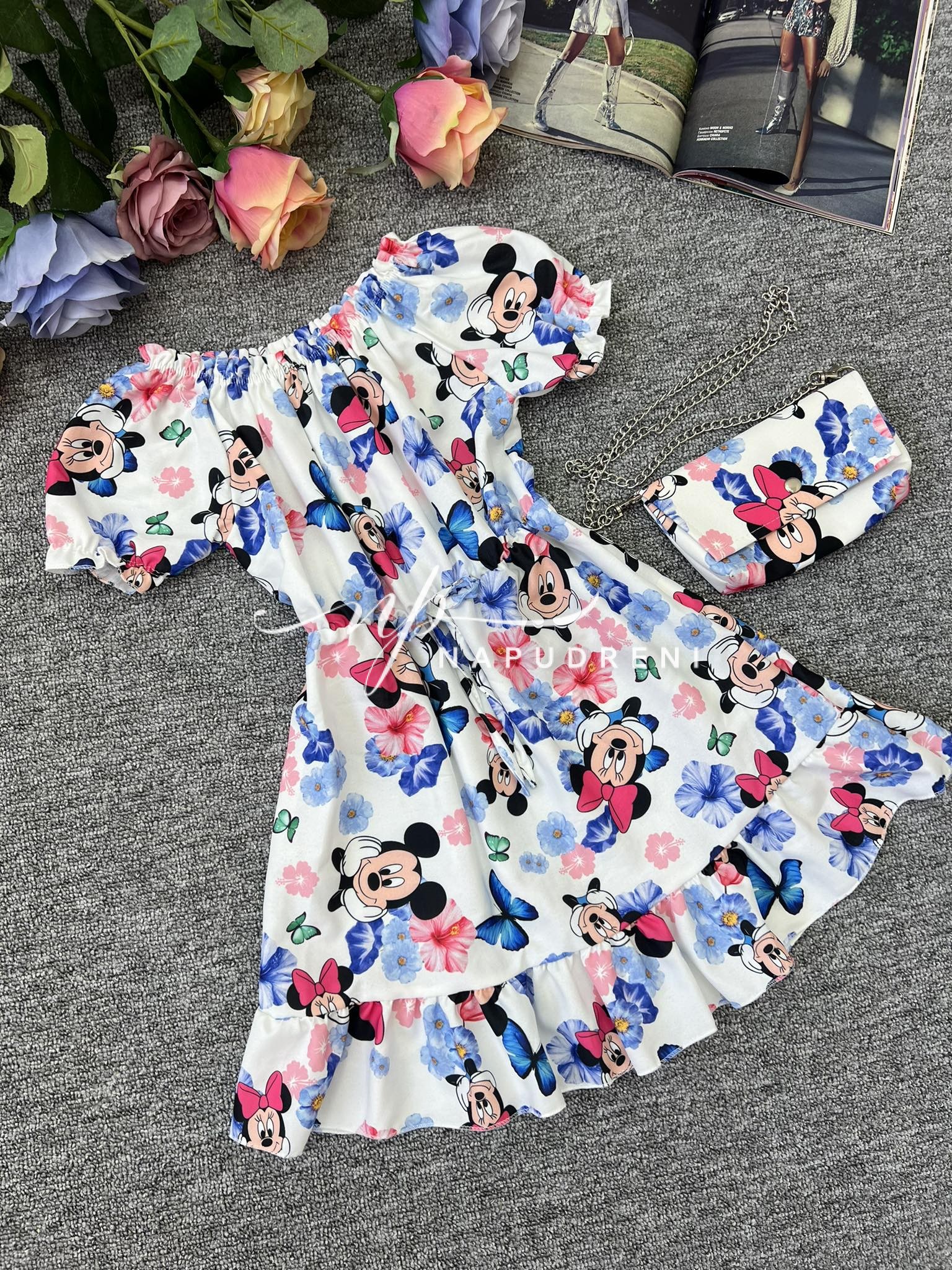 Детска рокля ''Minnie Mouse'' в палитра от цветове – код 7491