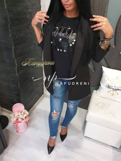 Елегантно сако Клара в черен цвят - код 8439