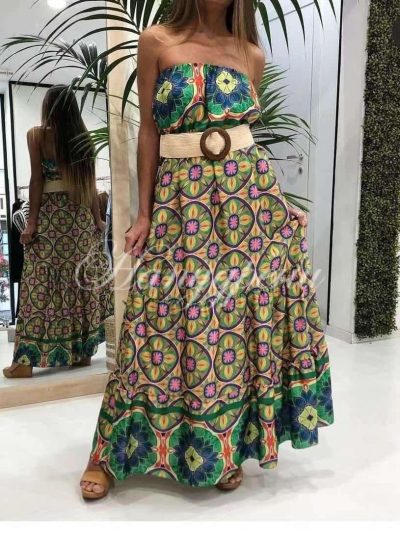 Дълга рокля Marocco в три разцветки - код 1650