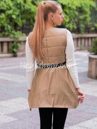 Дамски елек Margarett в бежов цвят - код P523